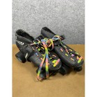 Riedell Carrera Speed Skates Unisex Black Good Vintage Rainbow Laces Quad