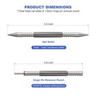 Glieskir Spring Loaded Nail Set Tools 2-pcs Dual Head Nail Setter And 