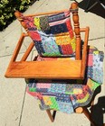 Vintage Nd Cass Wooden Doll High Chair   Rocking Cradle 