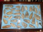 Collection Of 33 Native American Arrowheads Artifacts Points Illinois No Frame