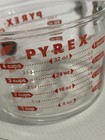 Pyrex 532 Measuring 4-cup 1-qt 32oz Glass Red Letters Large Handled Vintage