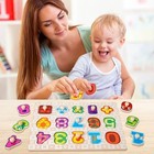 Wooden Puzzles For Toddlers 1-4  6 Set Educational Toys  Alphabet  Numbers  Anim