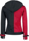 Women   s R b 100  Leather Cotton Hoodie Biker Jacket Chest46  length27  sleeve27 