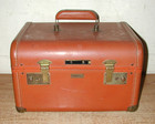 Vintage Towncraft Brown Vanity Cosmetic Train Travel Case Luggage No Key