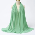 Muslim Chiffon Hijab Scarf Long Solid Color Head Wrap Shawl Women Islamic Veil