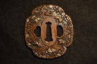 Tsuba Japanese Antique Copper Mumei Twelve Zodiac Signs Design Edo Period