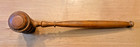 Vintage 12 Inch Wooden Gavel Auctioneer Mallet W  Hole For Hanging On Wall