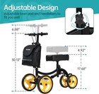 Elenker Deluxe Steerable Knee Walker With 10  Front Wheels     Medical Scooter