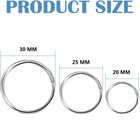 Lot 20 25 30 Mm Key Rings Chains Split Ring Hoop Metal Steel In Silver Keyring