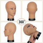 Bald Mannequin Head Wig Styling Display Model For Cosmetology Training Hat Jewel