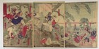 Sinsai Japanese Woodblock Print Authentic  kakishima Rebellion  Antique U-kiyoe