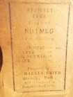 Paper Labeled Nutmeg Bottle   W  Harvey  Smith No  3 Orchard St  Beverly  Mass 