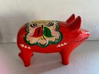 Vintage Wood Swedish Dala Pig  Grannas A Olssen Hemslojd