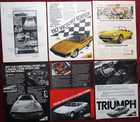 Lot Of 26 Diff Triumph Sports Car Print Ads   Tr7  Spitfire  Convertibles    