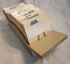 Vintage Rolodex V-glide Gl-24 Card File-alpha Tabs - Blank Cards - Clear Inserts