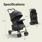 Mamazing Lightweight Umbrella Travel Stroller With Near-flat Recline Seat  Dark