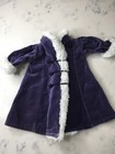American Girl Doll 18  Samantha s Holiday Purple Velvet Coat Hat Gloves Set Lot