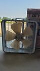 Vintage Kmart Box Fan Blue 3 Speed K-223 Whisper Quiet Working With Box 20 Inch