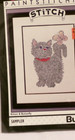 Vtg 1993 Colorpoint Paint Stitching Bucilla  kitten   Butterfly  Nos 63961