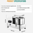 Commercial Food Processor 1800w 6l Electric Heavy-duty Vegetable Cutter