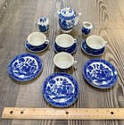 Vintage Blue Willow Children   s Tea Set Made In Japan