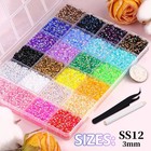 34000pcs Resin Rhinestones For Bedazzling Kit  Mixed-color 3mm Bedazzled Crystal