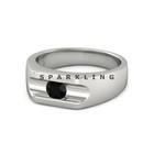 Black Onyx Round Cut With 925 Sterling Silver  Ring For Men  d535
