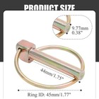 6pcs 3 8 Inch Heavy Duty Lynch Pin With Ring  Round Linch Pins Assortment Kit Lo