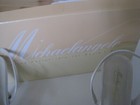 Bride Shoes Michaelangelo Yvette David Bridal Rhinestone Satin Size 8 5 W  Box 
