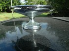 Vintage Chrome Creamer   Sugar Bowl And Round Tray Set Bakelite Silver Color 