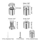 12 Pcs 5 8  X 4 5  Standoff Screw With 14pcs Screws For Hanging  Brushed Silver