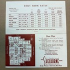 Vintage Shelborne Hotel Miami Beach Brochure Folder 1950s Mid-century Ephemera
