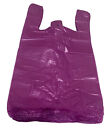 Bags 1 6 Large 21 X 6 5 X 11 5purple T-shirt Plastic Grocery Shopping Bags