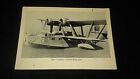 Vintage Black White Photograph Military Aircraft Saro London British Flying Boat