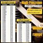Feeler Gauge Set 2pcs Stainless Steel 32 Straight 16 Offset Blades Sae Metric