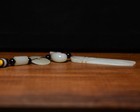 Natural Chinese Jade Handcrafted Longevity Cicada Ornament Pendant Carving Bead