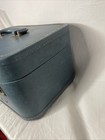 Vintage Monarch Luggage Train Case Leather Blue 14x10x8 No Key  Inside Redone