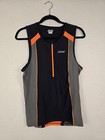 Zoot Performance Cycling Black Orange Sleeveless Tri Tank Shirt  Mens Large