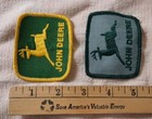 Vintage John Deere Farm Tractor Embroidered Hat Patch Lot Of 2 Patches 
