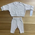 Cat   Jack Baby 2-piece Neutral Beige Knit Long-sleeve Top   Pants Set Size Nb