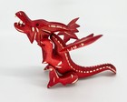 Vintage Wood Carved Red Dragon Figurine Toy Jointed Poseable Wooden Fantasy 3d