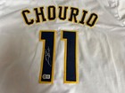 Jackson Chourio Milwaukee Brewers Auto Signed Custom White Jersey Beckett Holo
