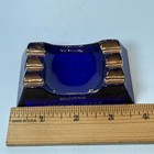 Lubbock Tx Texas Antique Depression Blue Glass Souvenir Trinket Ashtray
