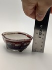 Yixing Blue  Purple   Red Glazed Chinese Porcelain Mame Little Bonsai Pot