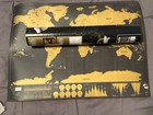 New In Package Scratch Map Deluxe Travel Edition Black   Gold 16    X 11   