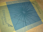Vintage Ethiopian Airlines Woven Cabin Blanket Travel Throw Burst Design
