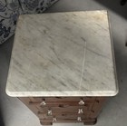 Antique Victorian Eastlake Marble Top Walnut Dresser Chest End Table Washstand