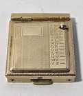 Vintage Mini Rolodex Brass Plated Pocket Sized Pop Up Address phone Book     b3 