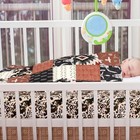 Hahafelt 3 Pcs Western Baby Crib Bedding Western Quilt Brown black Cowboy
