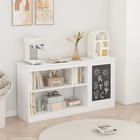 White Kids Bookshelf Toy Storage Cabinet With Chalkboard